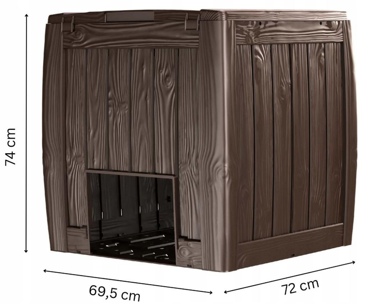 Компостер садовий Keter Deco Composter With Base 340 L з дном коричневий (231600) - изображение 3