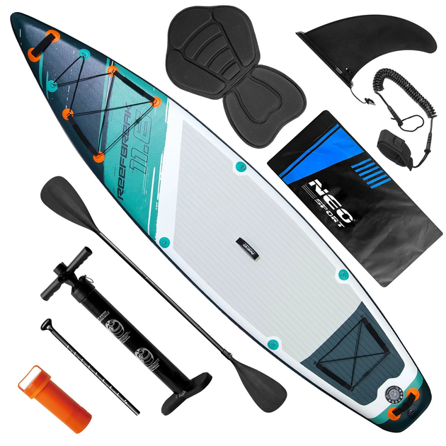 Nadmuchiwana deska SUP Neo Sport Reefbreak 350 x 81 x 15 cm z wiosłem, pompką i torbą do przechowywania 170302 (5903890626969) - obraz 2
