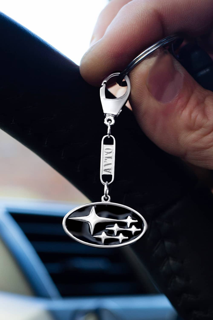 ★★SUBIE★★ Срібний брелок Subaru (Субару) (9014.1) – фото, відгуки