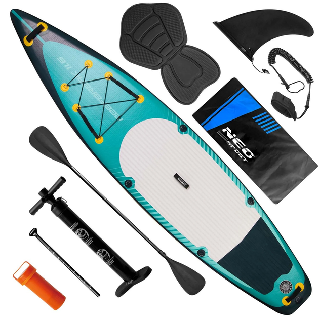 Nadmuchiwana deska SUP Neo Sport Reefbreak 350 x 81 x 15 cm z wiosłem, pompką i torbą do przechowywania 170303 (5903890626976) - obraz 2