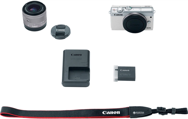 Фотоаппарат Canon EOS M100 15-45mm IS STM Kit White (2210C048AA