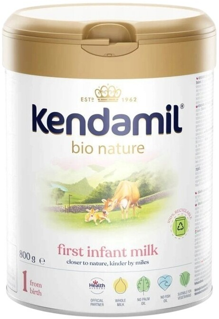 Mleko w proszku Kendamil Bio Nature 1 DHA+ 800 g (5056000505361) - obraz 1