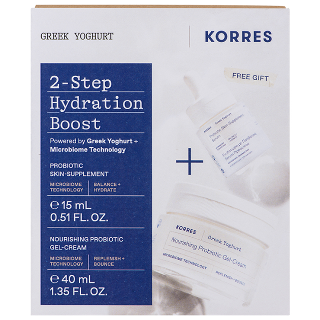 Zestaw do pielęgnacji twarzy Korres Żel-krem do twarzy Nourishing Probiotic 40 ml + Serum do twarzy Greek Yoghurt & Microbiome Technology 15 ml (5203069127595) - obraz 1