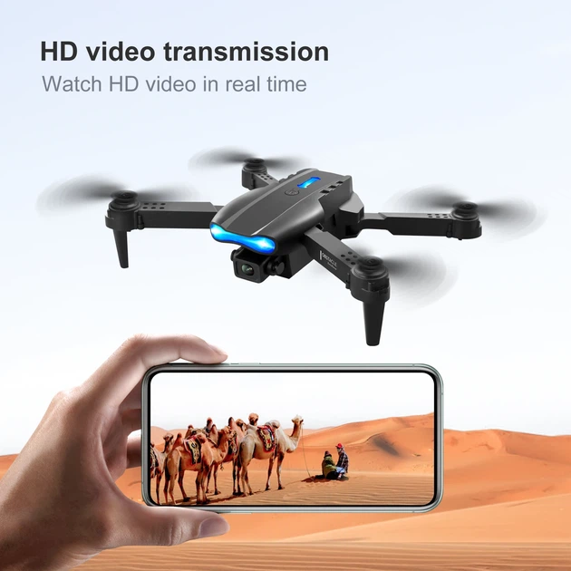 Складной квадрокоптер дрон К3&E99 Pro 4K HD, FPV Wi-Fi, с кейсом, с дистанционным управлением и функцией удержания высоты - изображение 4