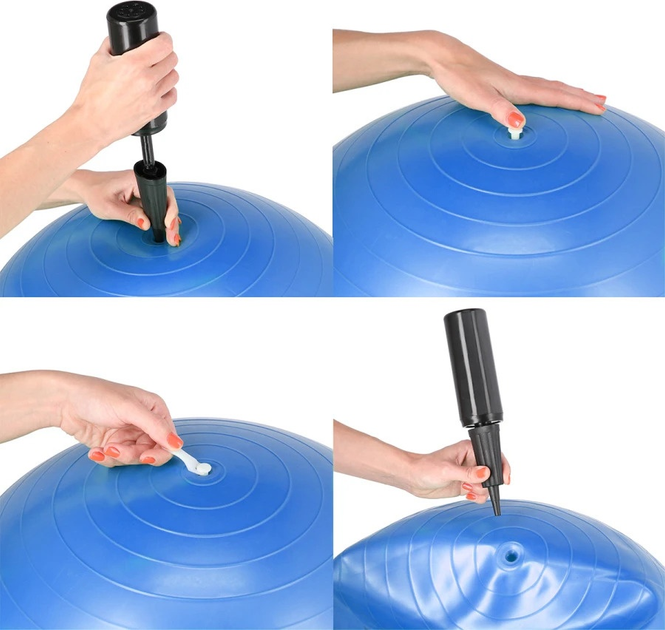 Piłka do ćwiczeń HMS Slam Ball 55 cm rehabilitacyjna YB01 Blue (5907695554717) - obraz 3