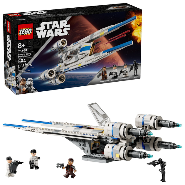 Klocki konstrukcyjne LEGO Star Wars Myśliwiec U-Wing Rebelii 594 elementy (75399) - obraz 2