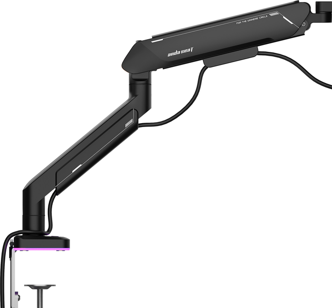 Uchwyt do monitora Anda Seat Stealth Pro II RGB 17''-42'' Black (AD-W-A9X-1S-BB) - obraz 7