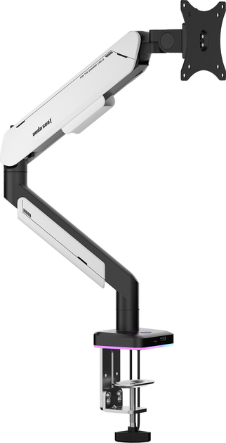 Настільне кріплення для монітора Anda Seat Stealth Pro II RGB 17''-42'' White (AD-W-A9X-1S-BW) - зображення 3