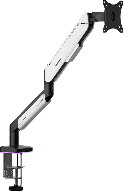 Настільне кріплення для монітора Anda Seat Stealth Pro II RGB 17''-42'' White (AD-W-A9X-1S-BW) - зображення 7