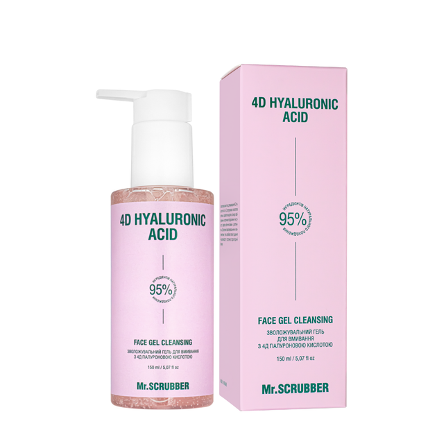 Гель для вмивання зволожувальний Mr. Scrubber 4D Hyaluronic Acid з 4Д гіалуроновою кислотою 150 мл - Фото 1 Гель для вмивання зволожувальний Mr. Scrubber 4D Hyaluronic Acid з 4Д гіалуроновою кислотою 150 мл - зображення 1
