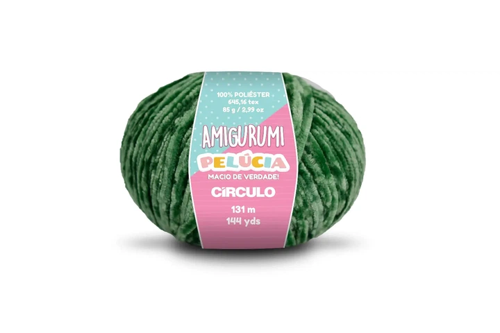 5398 AMIGURUMI PELUCIA пряжа (100% поліестер, 85гр. 131м. ), зелений - Фото 1 5398 AMIGURUMI PELUCIA пряжа (100% поліестер, 85гр. 131м. ), зелений - изображение 1