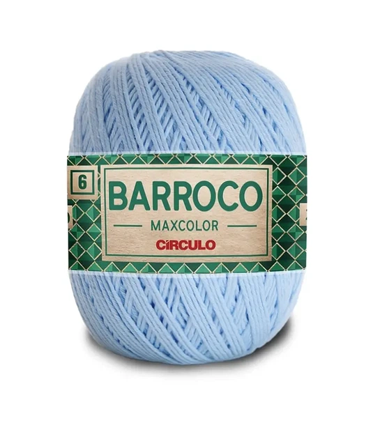 2012 BARROCO MAXCOLOR 6 пряжа (100% бавовна, 200гр. 226м), блакитний - Фото 1 2012 BARROCO MAXCOLOR 6 пряжа (100% бавовна, 200гр. 226м), блакитний - изображение 1
