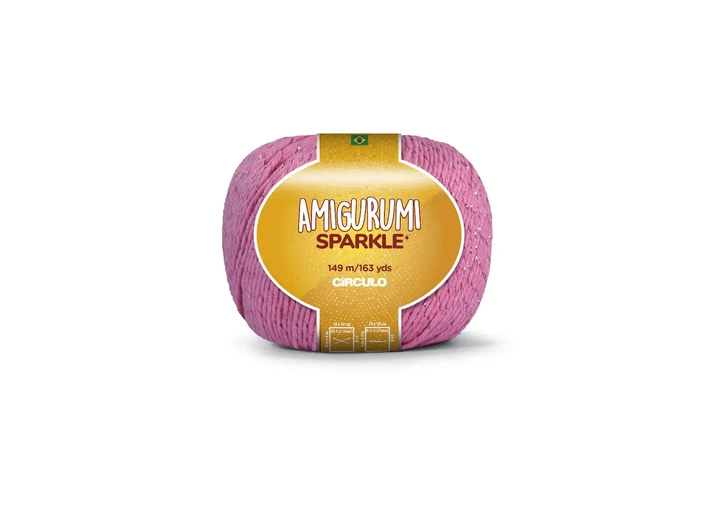 3182 AMIGURUMI SPARKLE пряжа (98% бавовна, 2% металік 80 г.149 м.), рожевий - Фото 1 3182 AMIGURUMI SPARKLE пряжа (98% бавовна, 2% металік 80 г.149 м.), рожевий - изображение 1
