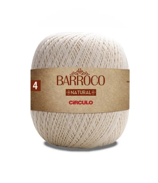 20 BARROCO 4 пряжа (100%бавовна, 400гр. 677м. ), молочний - Фото 1 20 BARROCO 4 пряжа (100%бавовна, 400гр. 677м. ), молочний - изображение 1