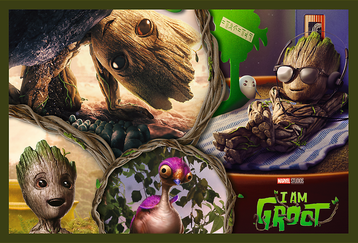 Пазли Trefl Marvel Heroes Я є Грут 2х200 елементів 13315 (5900511133158) - зображення 3