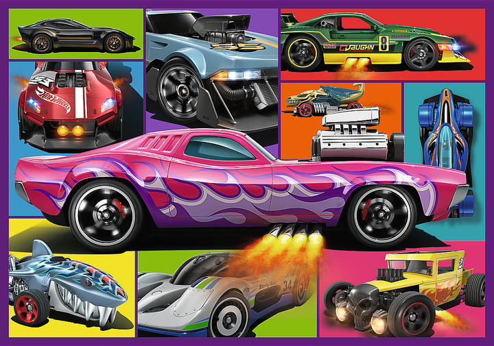 Пазли Trefl Hot Wheels Гоночний автомобіль 4x250 елементів 13312 (5900511133127) - зображення 5