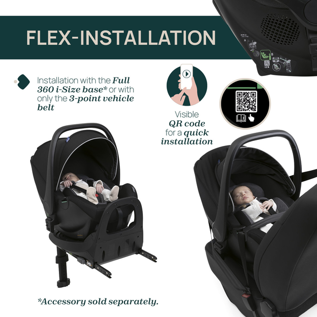 Fotelik samochodowy dla noworodków Chicco KORY PLUS 2025 40-85 cm Czarny (8058664181452) - obraz 8
