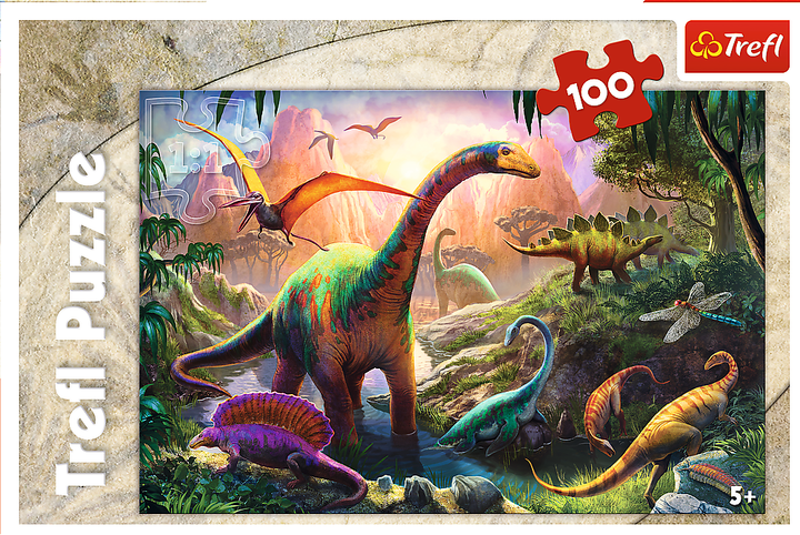 Puzzle Trefl Świat dinozaurów 100 el (16277) (5900511162776) - obraz 3