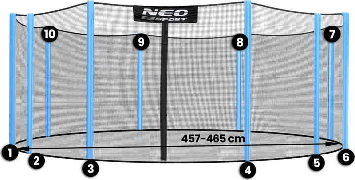 Zewnętrzna siatka do trampoliny Neo Sport 465 cm (5902854517244) - obraz 2