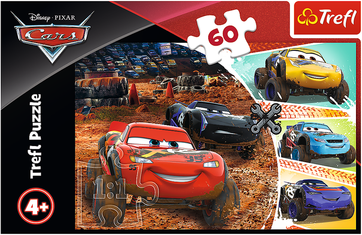 Пазл Trefl Cars Молния Маккуин с друзьями 60 элементов (5900511173277) - Фото 3 Пазл Trefl Cars Молния Маккуин с друзьями 60 элементов (5900511173277) - изображение 3