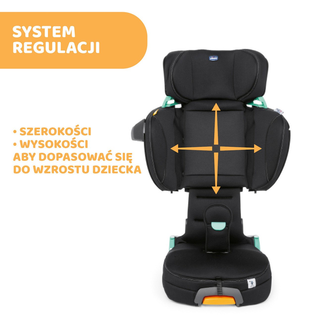 Fotelik samochodowy dla dzieci Chicco FOLD&GO I-SIZE 100-150 cm Czarny (8058664140152) - obraz 7