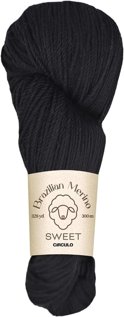 8990 BRAZILIAN MERINO SWEET пряжа (100% меринос .100г .300 м ), чорний - Фото 1 8990 BRAZILIAN MERINO SWEET пряжа (100% меринос .100г .300 м ), чорний - изображение 1