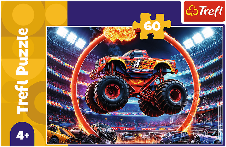 Puzzle Trefl Monster truck 60 elementów 17404 (5900511174045) - obraz 2
