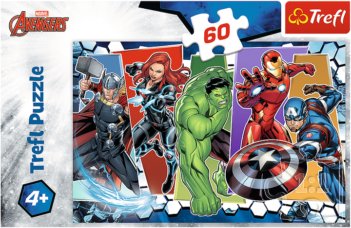 Пазл Trefl Marvel The Avengers Мстители Непобедимые 60 элементов (5900511173574) - изображение 3