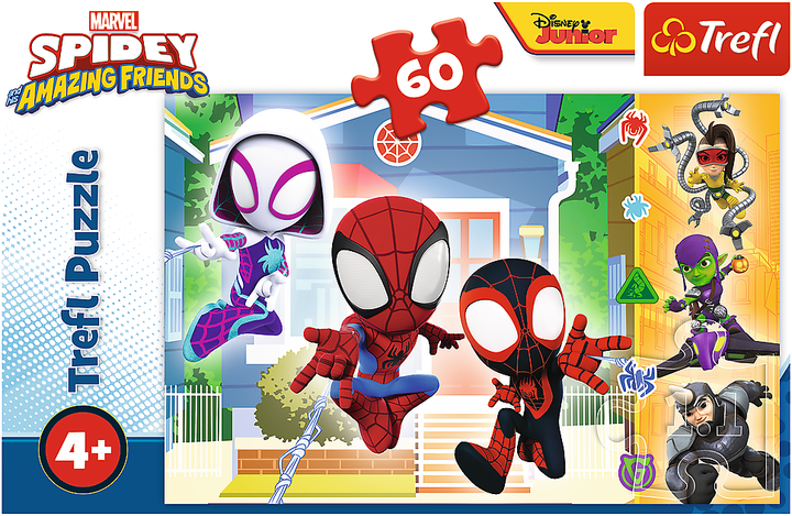 Пазл Trefl Marvel Spidey and his Amazing Friends У світі Спайдея 60 елементів 17371 (5900511173710) - зображення 2