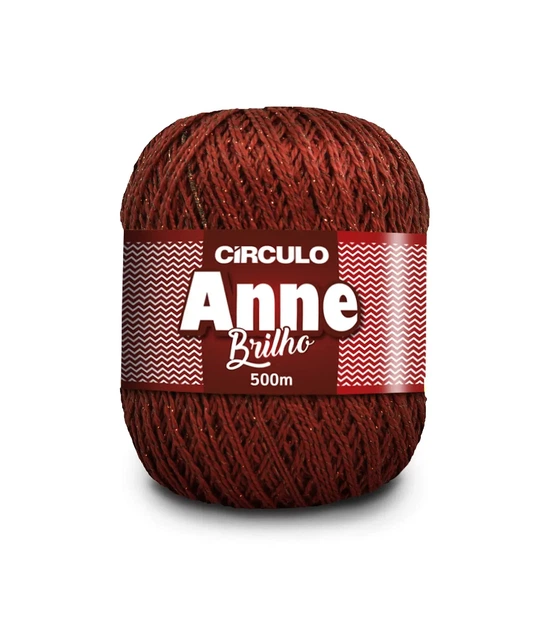 7171 ANNE BRILHO пряжа (96%мерс.бавовна, 4% метал, 150гр. 500м. ), коричневий - Фото 1 7171 ANNE BRILHO пряжа (96%мерс.бавовна, 4% метал, 150гр. 500м. ), коричневий - изображение 1