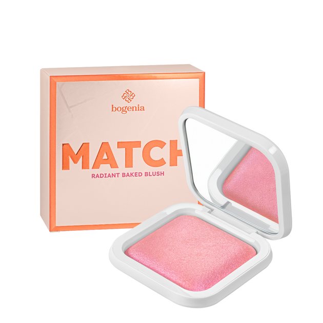 Румяна запеченные перламутровые Bogenia Match Radiant Baked Blush (BG633), 004 Розовые - Фото 2 Румяна запеченные перламутровые Bogenia Match Radiant Baked Blush (BG633), 004 Розовые - изображение 2