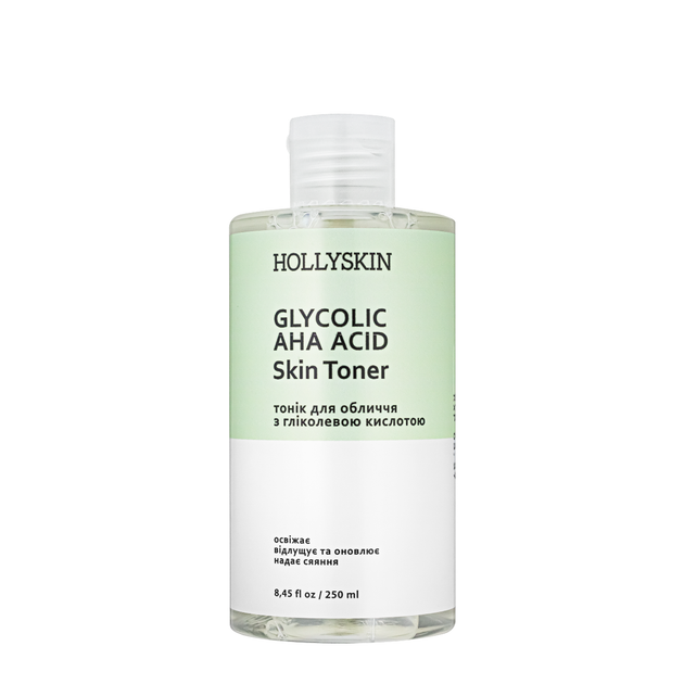 Тоник для лица HOLLYSKIN Glycolic AHA Acid Skin Toner с гликолевой кислотой 250 мл - Фото 4 Тоник для лица HOLLYSKIN Glycolic AHA Acid Skin Toner с гликолевой кислотой 250 мл - изображение 4