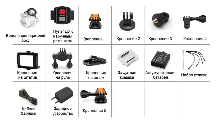 Экшн камера Eken H9R 4k Wi-Fi Black Original - изображение 6
