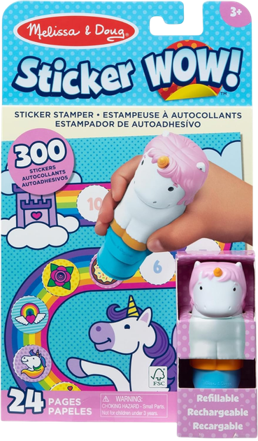 Książka z naklejkami Melissa & Doug WOW Jednorożec (681147005495) - obraz 1
