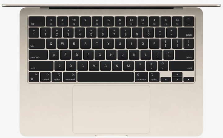 Laptop Apple MacBook Air 13.6" M3 16/512GB 2024 (APL_MXCU3) (Qwerty + Cyrylica) Starlight - obraz 2
