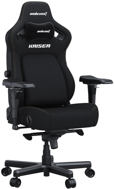 Fotel gamingowy Anda Seat Kaiser 4 L Black Fabric (AD12YDDC-L-20-B-CF) - obraz 2