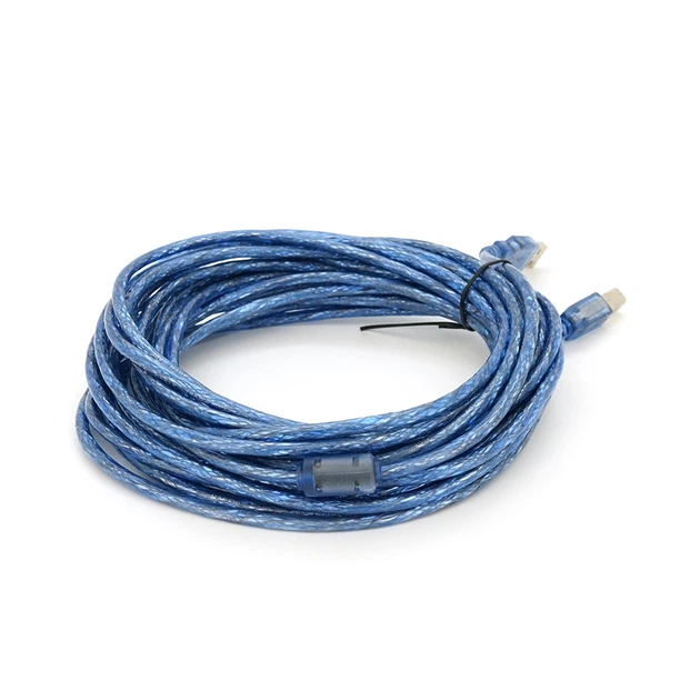 Кабель USB 2.0 RITAR AM/BM 10m синій - изображение 2