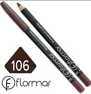 Водостойкий карандаш для глаз Flormar Waterproof Eyeliner, №106 Dark Chestnut, 1,14 г - изображение 2