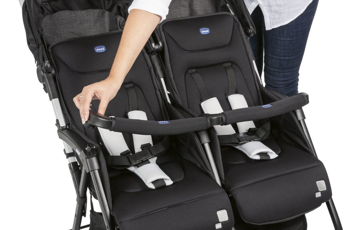 Прогулянкова коляска двомісна для близнюків Chicco OHlala Twin Black Night Чорна (8058664125456) - зображення 18