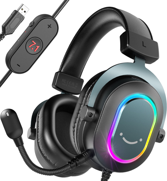 Słuchawki Fifine H6 AmpliGame RGB 7.1 Black (4820216972108) - obraz 1