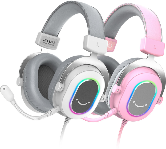 Słuchawki Fifine H6W AmpliGame RGB 7.1 White (4820216972450) - obraz 4