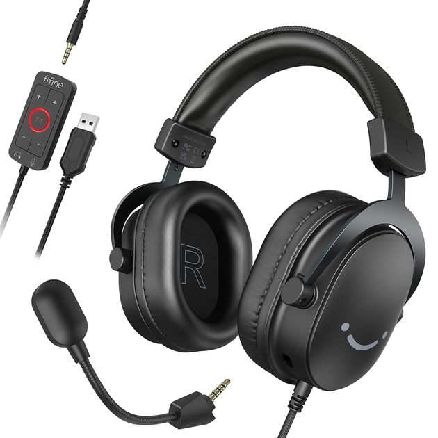 Słuchawki Fifine H9 AmpliGame RGB 7.1 Black (4820216972597) - obraz 4