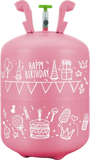 Butla z helem Ricokids 0.42 m³ z balonami i wstążką Pink (5903890626457) - obraz 2