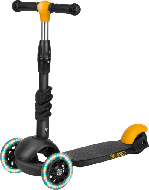 Hulajnoga dziecięca RICOKIDS Cubi trójkołowa Black-Orange (5903890611682) - obraz 1