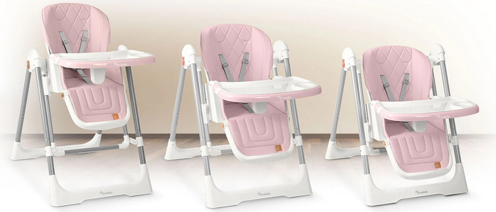 Krzesełko do karmienia Ricokids Nukido Elite ze stolikiem Pink (5903890622107) - obraz 5