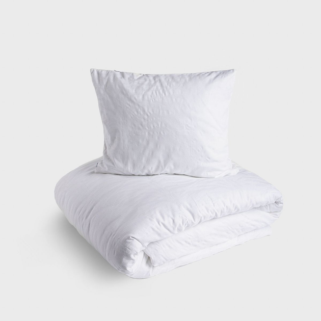 Комплект постільної білизни Homla Lyra King Size 220 x 200 см бавовняний жакардовий Білий (5906496701368) - зображення 2