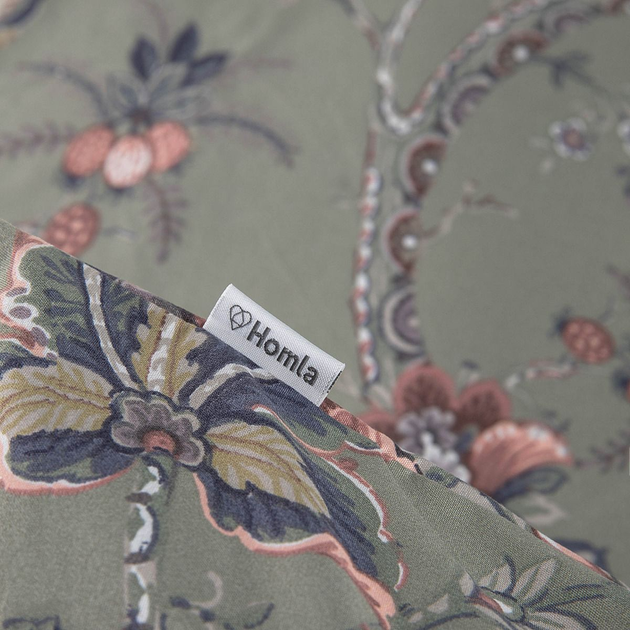 Komplet pościeli Homla Claras King Size mikrofibra w liście i kwiaty Szary 200 x 220 cm (5902869997918) - obraz 4