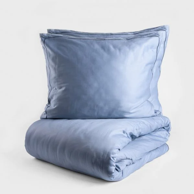 Комплект постільної білизни Homla Esperin King Size Підковдра 220 x 200 см + 2 наволочки 70 x 80 см сатиновий Синій (5906496701085) - зображення 2