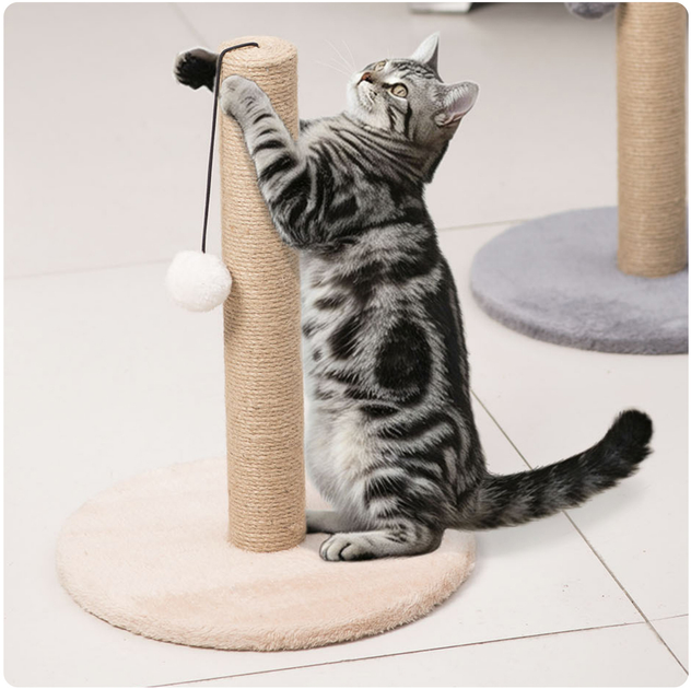 Кігтеточка для котів LEAN Toys Вежа 40 x 30 см Світло-коричнева (5905991034568) - зображення 4