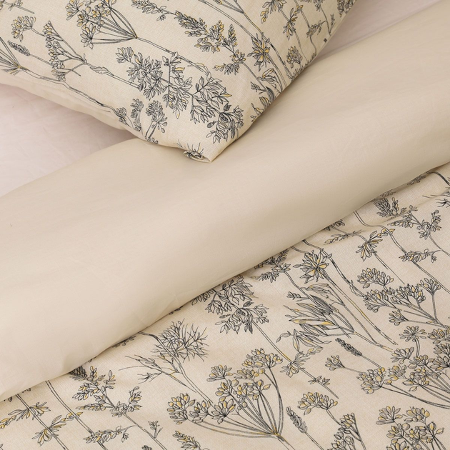 Komplet pościeli Homla Possa King Size bawełniany Beżowy 200 x 220 cm (5904183825762) - obraz 6